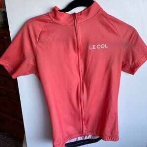 Le Col Women's Bicycle Jersey Coral Pink Size Small